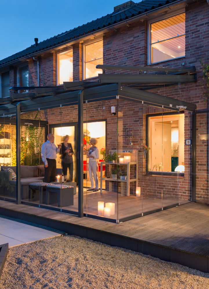 Solarlux Glashaus Atrium Einfamilienhaus Alu Glas Terrassendach Terrassenüberdachung Lübeck