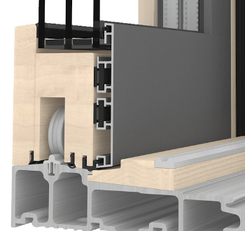 Internorm Hebeschiebetüre Holz HS330 durchdachte Holzoptik